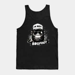 Bigfoot In Disguise Sunglasses Trucker Hat Tank Top